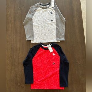 New Abercrombie kids long sleeve tees 5/6